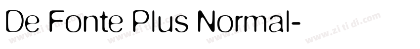De Fonte Plus Normal字体转换